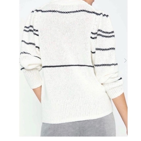 Brochu Walker Sasha Striped Vee Sweater - Picture 2 of 16